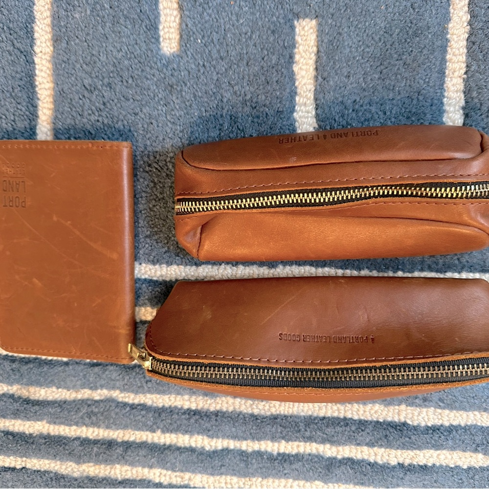 Bundle of honey Portland leather littles